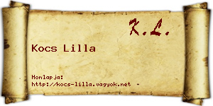 Kocs Lilla névjegykártya