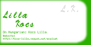 lilla kocs business card